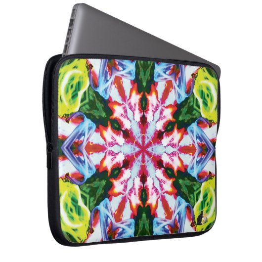 Cilantro Kaleidoskop Laptop-Sieb Laptopschutzhülle (Vorne Rechts)