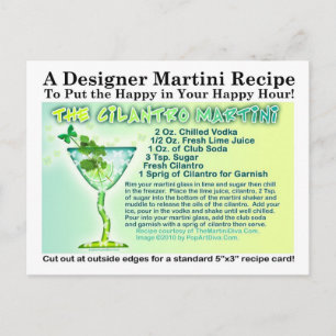 Cilantro Martini Rezept Postkarte