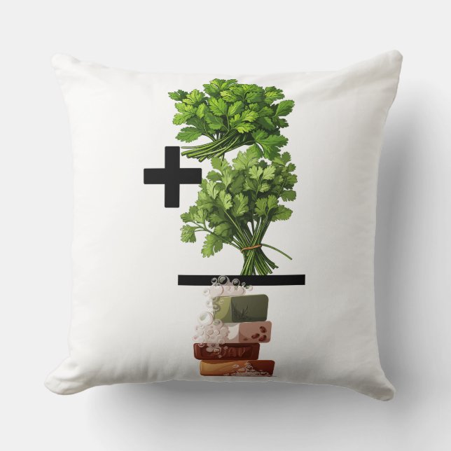 Cilantro Math - Funny Anti-Cilantro Kissen (Vorderseite)
