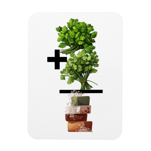 Cilantro Math - Funny Anti-Cilantro Magnet (Vertikal)