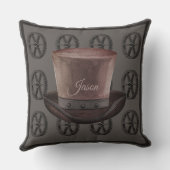 Cilinder hat Steampunk "Mr." Dekokissen (Rückseite)