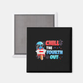 Cill Fourth Out Ice Cream Popsicle 4. Juli Indecle Magnet (Vorderseite/Rückseite)
