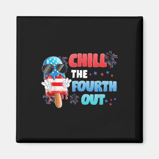 Cill Fourth Out Ice Cream Popsicle 4. Juli Indecle Magnet (Vorne)