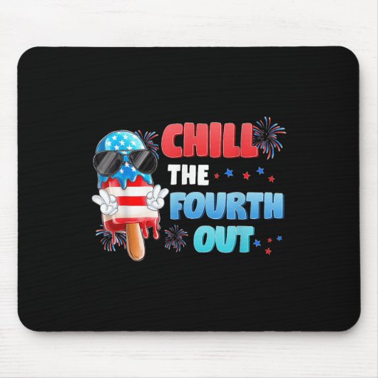 Cill Fourth Out Ice Cream Popsicle 4. Juli Indecle Mousepad (Vorne)