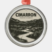 Cimarron National Grassland Kansas Stream Ornament Aus Metall (Vorne)