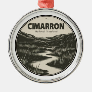 Cimarron National Grassland Kansas Stream Ornament Aus Metall