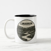 Cimarron National Grassland Kansas Stream Zweifarbige Tasse (Links)