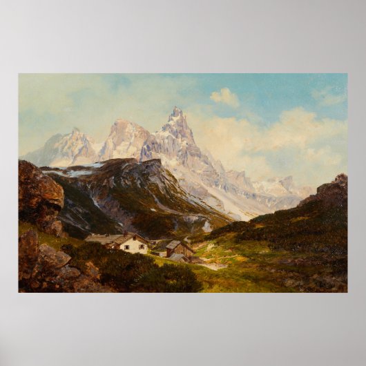 Cimon della Pala von Konrad Petrides Poster (Vorne)