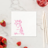 Cin Cherub Hand Drawn Cupid Icon Hochzeit Serviette (Beispiel)