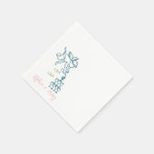 Cin Cherub Hand Drawn Cupid Icon Hochzeit Serviette (Ecke)