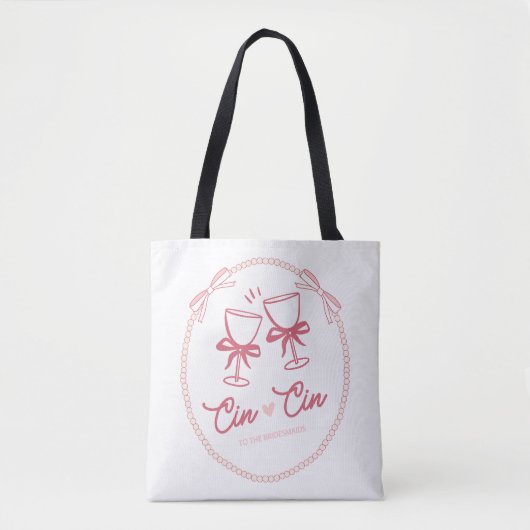 Cin Cin an die Braut Design | Perlen Champagner Tasche (Vorderseite)