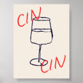 Cin Cin Art Print | Bar/Küchendekor Poster (Vorne)
