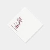 Cin Cin Cherub Handgezeichneter Cupid-Hochzeit Serviette (Ecke)