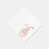 Cin Cin Italian Wedding Serviette (Ecke)
