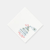 Cin Cin Italian Wedding Serviette (Ecke)