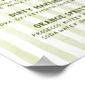 Cin Cin Tomato Brautparty Bar Menü Poster (Ecke)