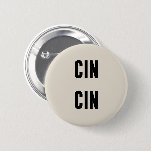 Cin Cin Typography Button (Vorne & Hinten)