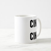 Cin Cin Typography Kaffeetasse (VorderseiteRechts)