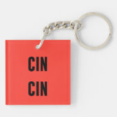 Cin Cin Typography Schlüsselanhänger (Rückseite)