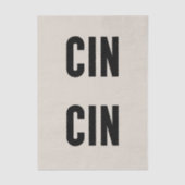 Cin Cin Typography Seidenpapier (Vorderseite)