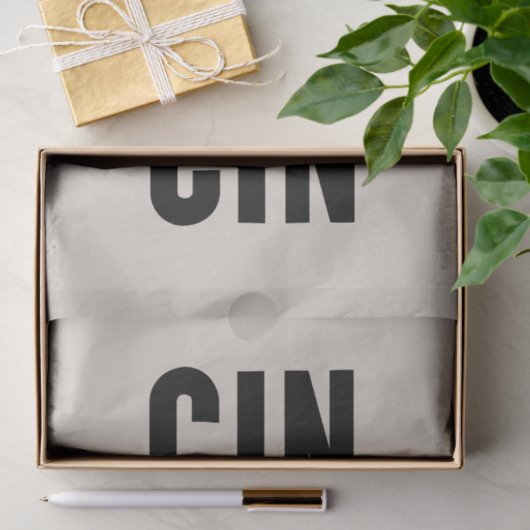 Cin Cin Typography Seidenpapier (Geschenk)