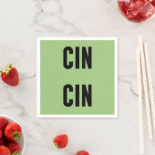 Cin Cin Typography Serviette (Beispiel)