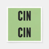 Cin Cin Typography Serviette (Vorderseite)