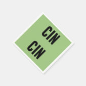 Cin Cin Typography Serviette (Ecke)