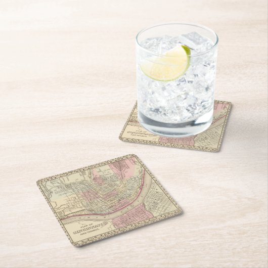 Cincinnati 2 rechteckiger pappuntersetzer (Vor Ort)