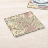 Cincinnati 2 rechteckiger pappuntersetzer (angewinkelt)