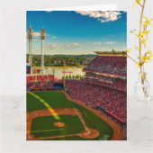 CINCINNATI BASEBALL BIRTHDAY GREETING CARD KARTE (Gelbe Blume)