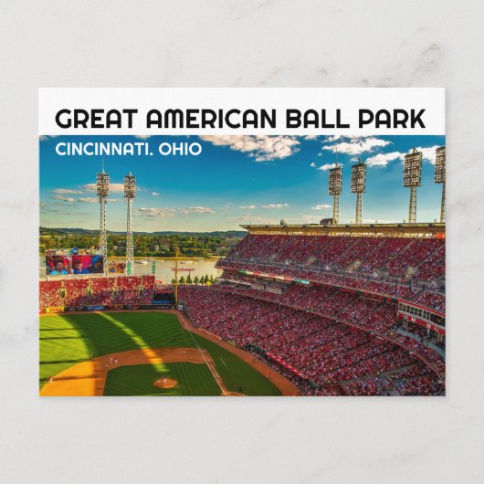 CINCINNATI BASEBALL STADIUMKARTEN POSTKARTE (Vorderseite)