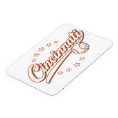 Cincinnati Baseball Vintages Logo - Retro Sports Magnet (Linke Seite)
