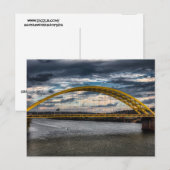CINCINNATI BRIDGE OHIO RIVER POSTCARDS POSTKARTE (Vorne/Hinten)