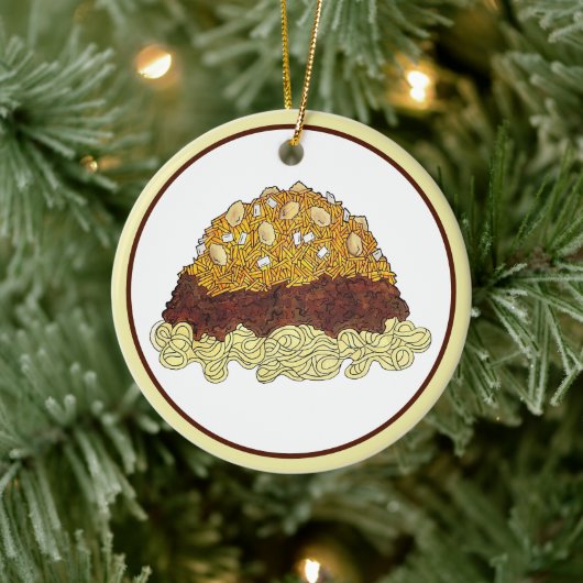 Cincinnati Chili Ohio OH Spaghetti Chili Food Keramik Ornament (Baum)