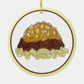 Cincinnati Chili Ohio OH Spaghetti Chili Food Keramik Ornament (Hinten)