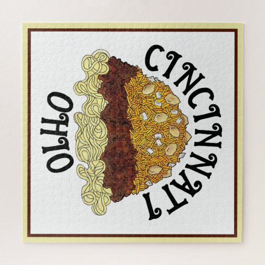 Cincinnati Chili Ohio OH Spaghetti Chili Food Puzzle (Horizontal)