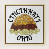 Cincinnati Chili Ohio OH Spaghetti Chili Food Puzzle (Vertikal)