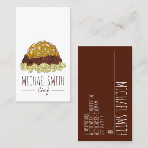 Cincinnati Chili Ohio OH Spaghetti Chili Food Visitenkarte