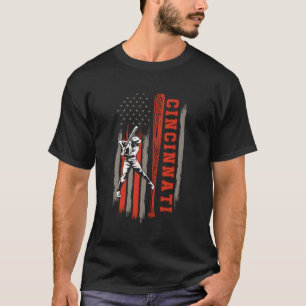 Cincinnati City Baseball, amerikanische Flagge T-Shirt