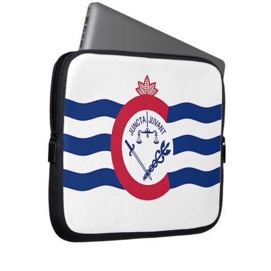 Cincinnati City Flag Laptop-Sieb Laptopschutzhülle (Vorne Rechts)