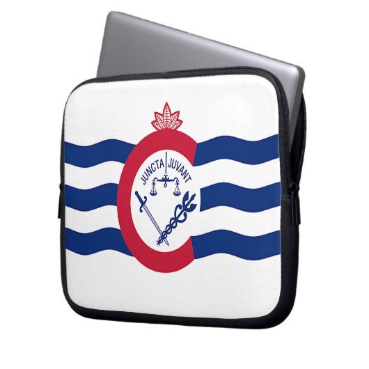 Cincinnati City Flag Laptop-Sieb Laptopschutzhülle (Vorderseite Links)