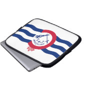 Cincinnati City Flag Laptop-Sieb Laptopschutzhülle (Vorne Knopf)