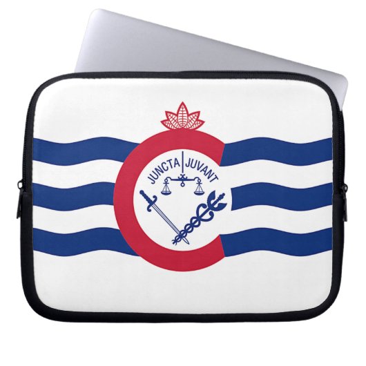 Cincinnati City Flag Laptop-Sieb Laptopschutzhülle (Vorderseite)