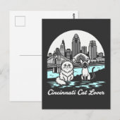 Cincinnati City Ohio Cat Lover Postkarte (Vorne/Hinten)
