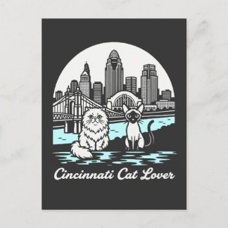 Cincinnati City Ohio Cat Lover Postkarte