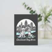 Cincinnati City Ohio Dog Lover Postkarte (Stehend Vorderseite)