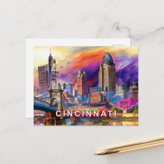 Cincinnati Collvable Postkarte (Vorderseite/Rückseite Beispiel)