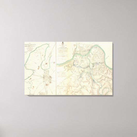 Cincinnati, Covington Leinwanddruck (Vorderseite)