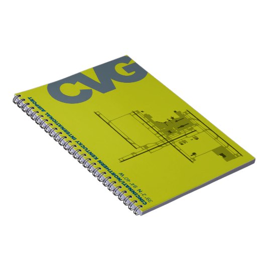 Cincinnati- (CVG)Flughafen-Diagramm-Notizbuch Notizblock (Rechte Seite)
